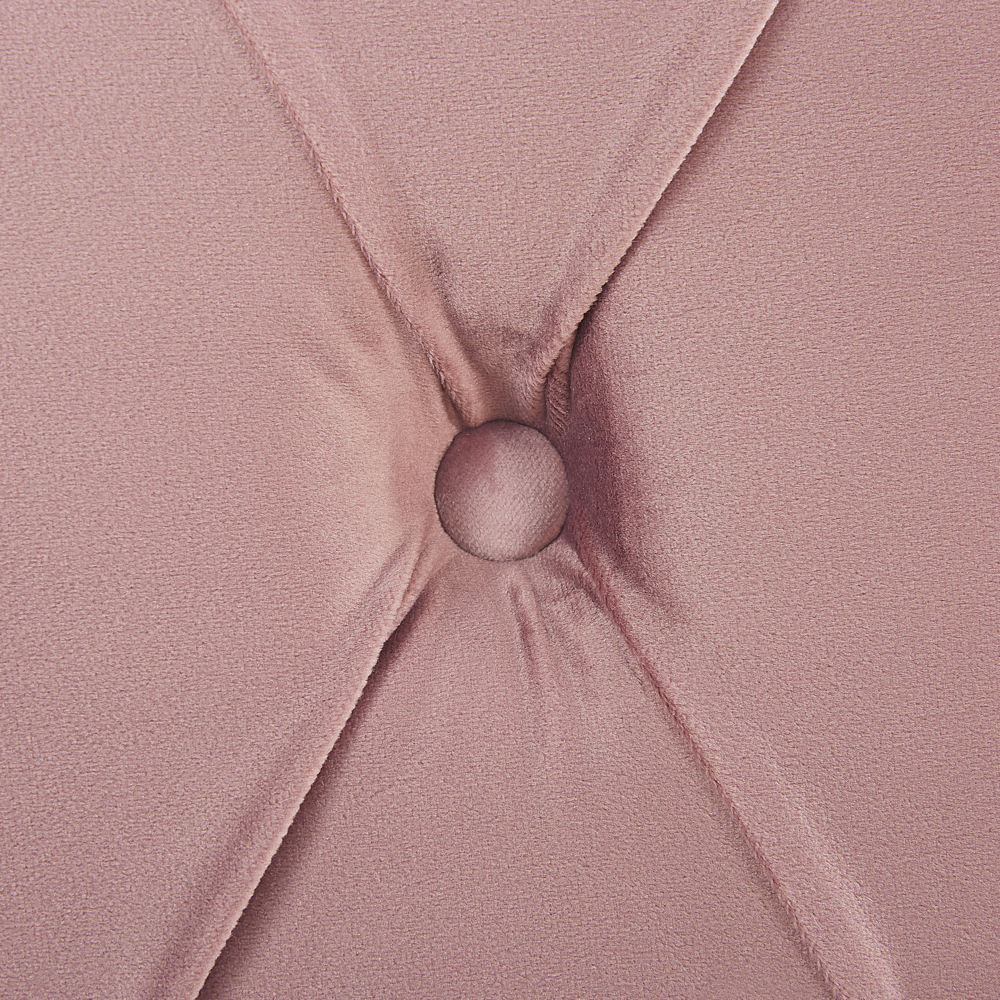 Letto ad acqua in velluto rosa 180 x 200 cm con testiera trapuntata stile glamour