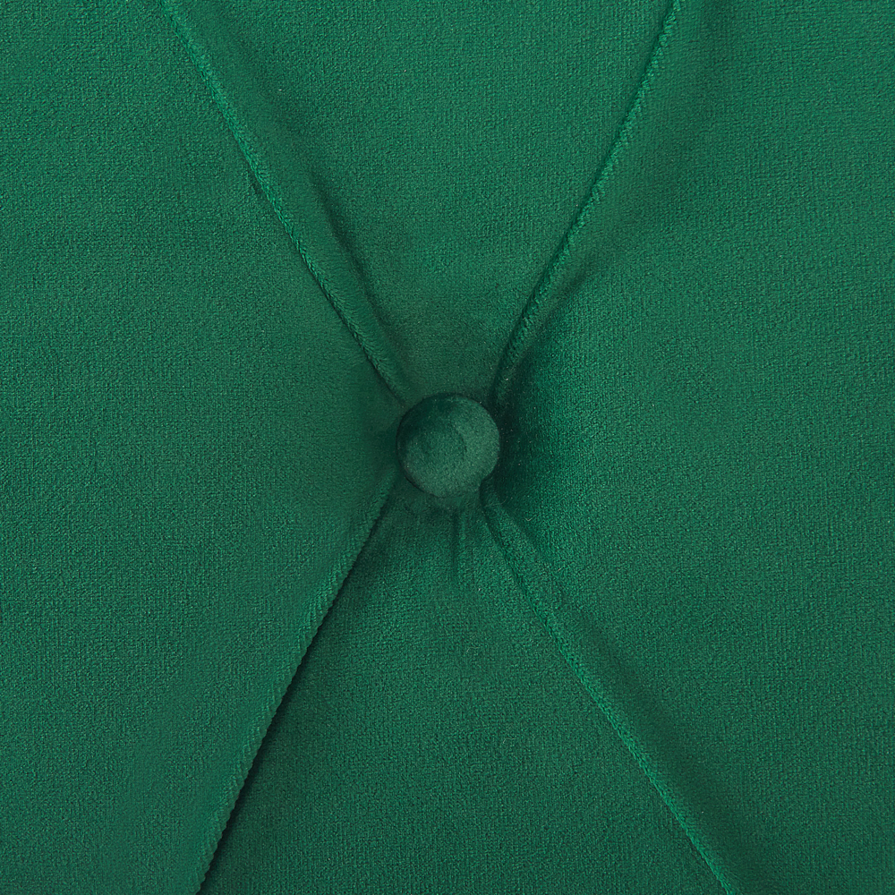 Letto ad acqua 180 x 200 cm in velluto verde smeraldo con testiera trapuntata glamour