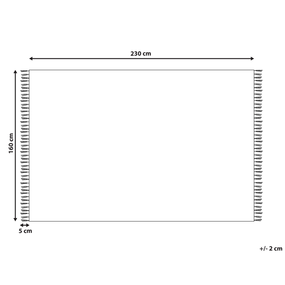 Tappeto in iuta con motivo a righe e nappe beige e grigio 160 x 230 cm soggiorno camera da letto ingresso