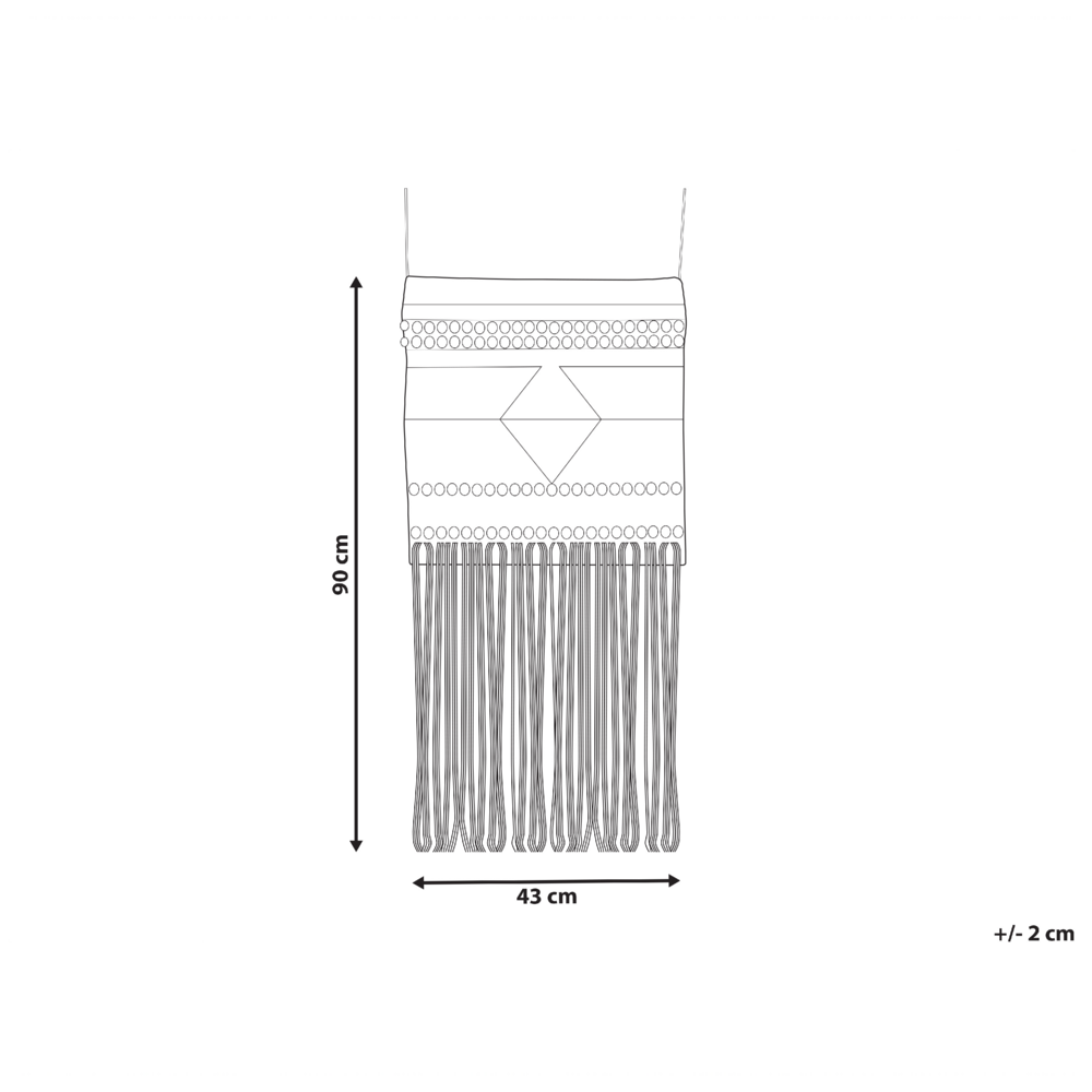 Decorazione da parete lana rossa e beige nappa fatta a mano arte da parete motivo geometrico boho per soggiorno camera da letto