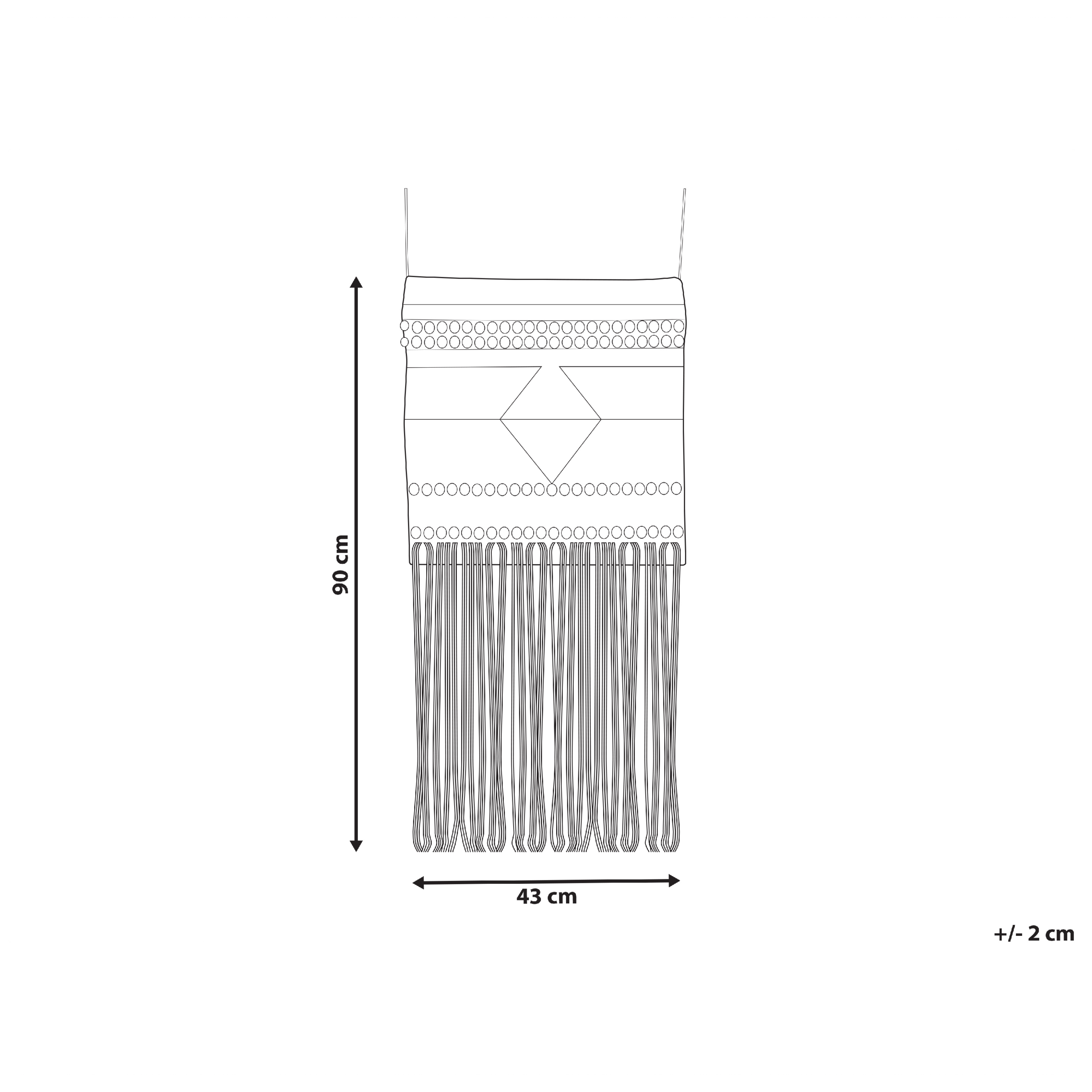 Decorazione da parete lana rossa e beige nappa fatta a mano arte da parete motivo geometrico boho per soggiorno camera da letto