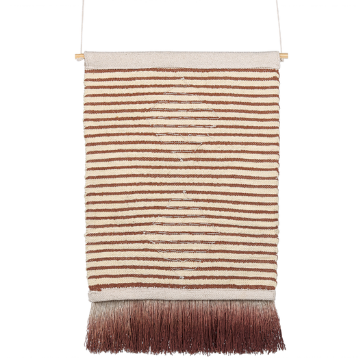 Decorazione da parete in cotone beige rosso fatto a mano con paillettes in nappa arte da parete motivo geometrico boho per soggiorno camera da letto