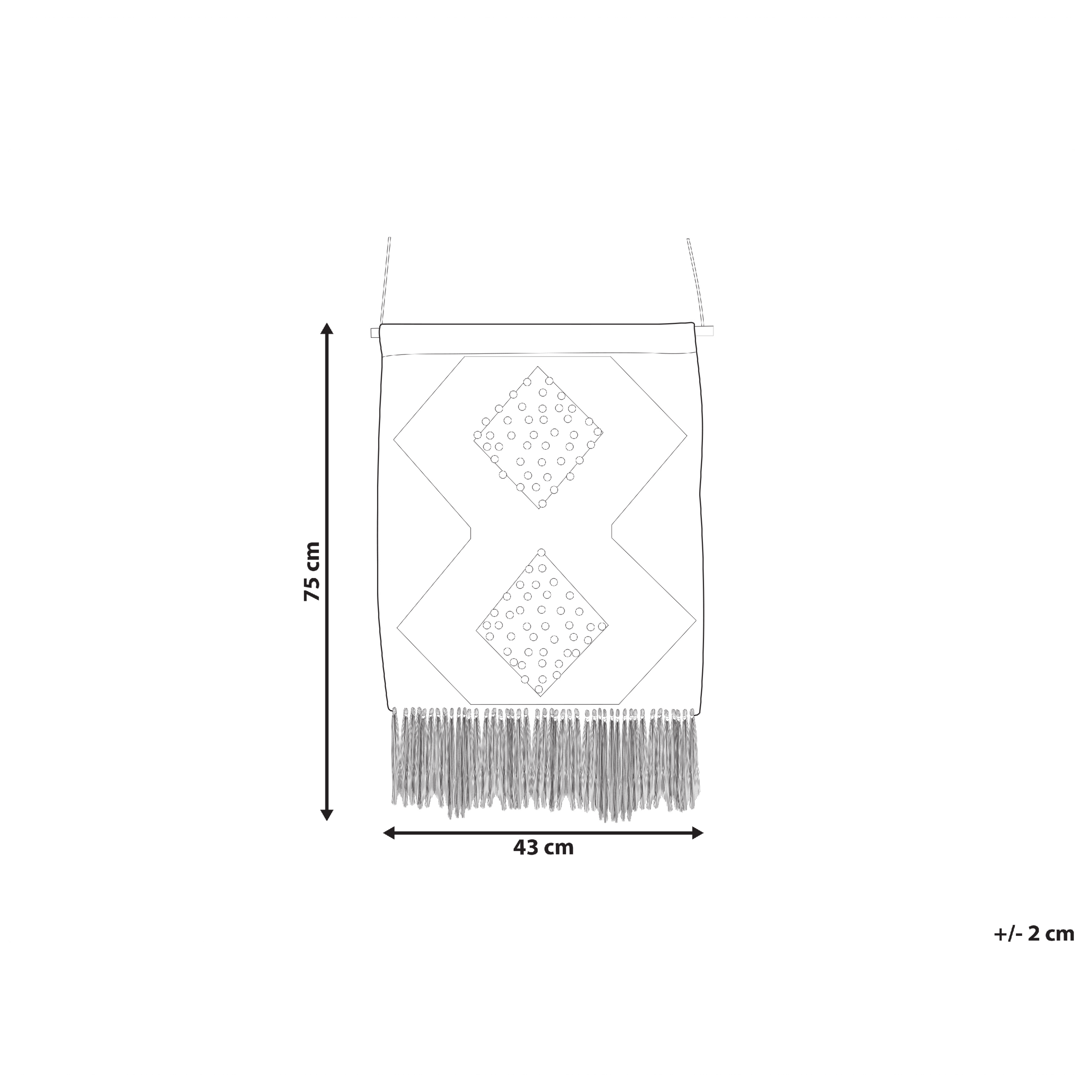 Decorazione da parete in cotone beige rosso fatto a mano con paillettes in nappa arte da parete motivo geometrico boho per soggiorno camera da letto