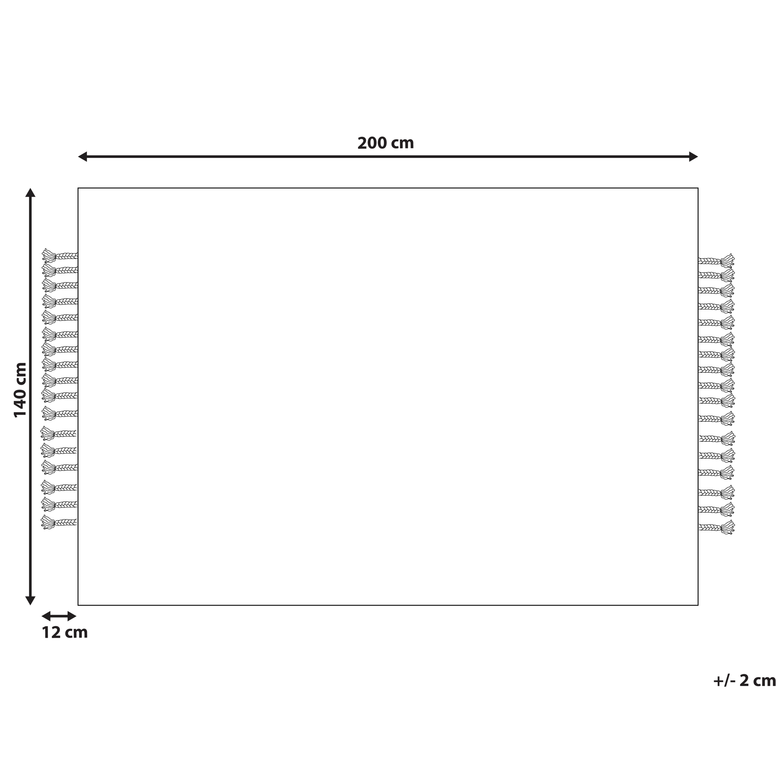 Tappeto in juta beige 140 x 200 cm con nappe motivo geometrico intrecciato a mano stile bohèmien per soggiorno camera da letto