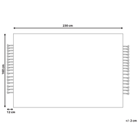 Tappeto in juta beige 160 x 230 cm con nappe motivo geometrico intrecciato a mano stile bohèmien per soggiorno camera da letto