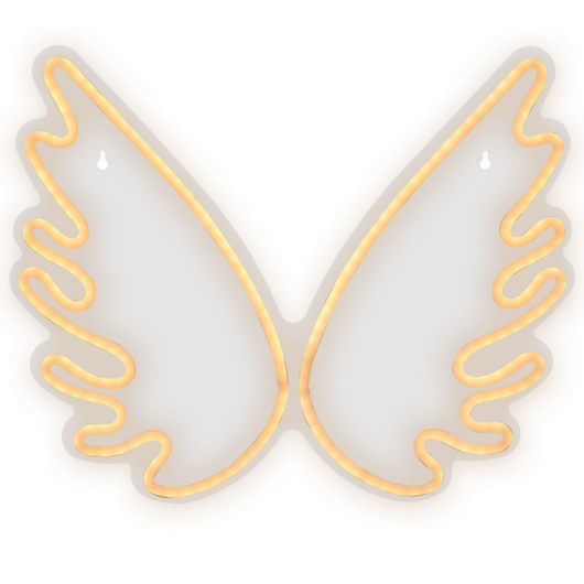 Decorazione da parete a forma di ali d'angelo di colore bianco cameretta soggiorno camera da letto