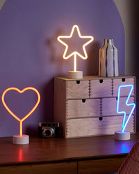 Set di 3 luci LED al neon a batterie multicolore soggiorno camera da letto cameretta