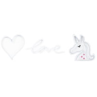 Set di 3 luci LED al neon a batterie multicolore soggiorno camera da letto cameretta