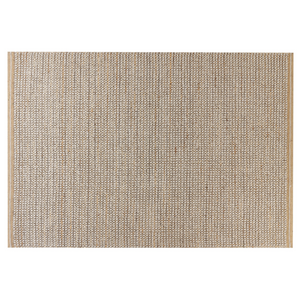 Tappeto moderno in lana intrecciata a mano 140 x 200 cm beige salotto camera da letto accessorio