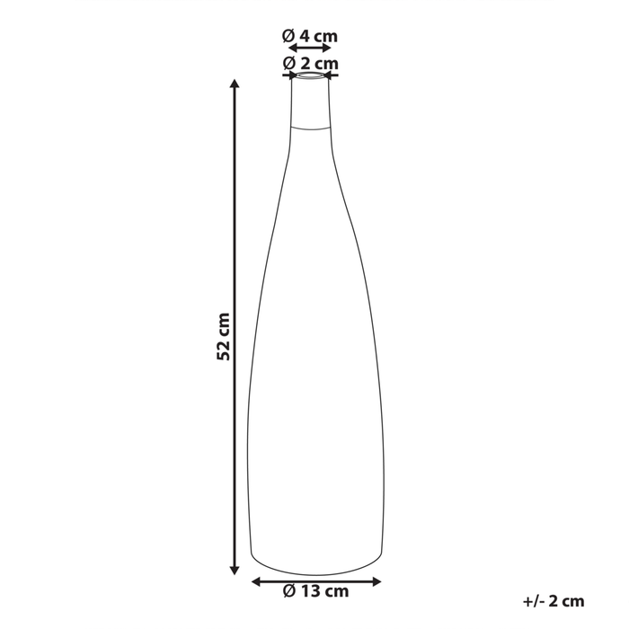 Vaso di terracotta color oro marrone effetto legno forma di bottiglia salotto moderno