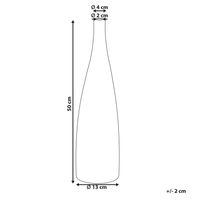 Vaso di terracotta alto a forma bottiglia color arancione 50 cm stile moderno soggiorno