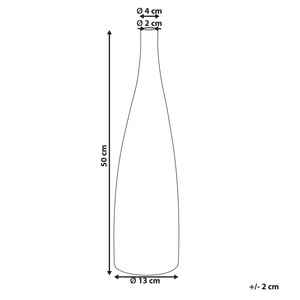 Vaso di terracotta alto a forma bottiglia color arancione 50 cm stile moderno soggiorno