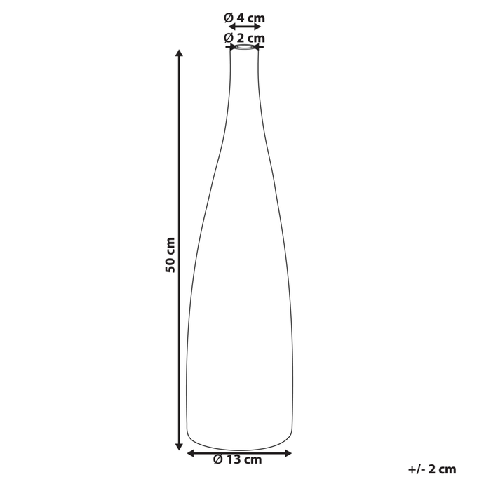 Vaso di terracotta alto a forma bottiglia color arancione 50 cm stile moderno soggiorno