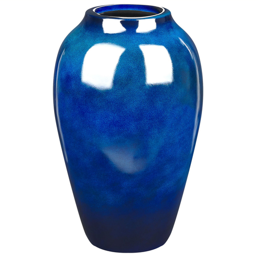 Vaso di terracotta alto di colore blu 37 cm stile moderno soggiorno ingresso camera da letto
