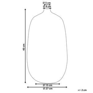 Vaso di terracotta alto blu 45 cm stile moderno soggiorno ingresso camera da letto