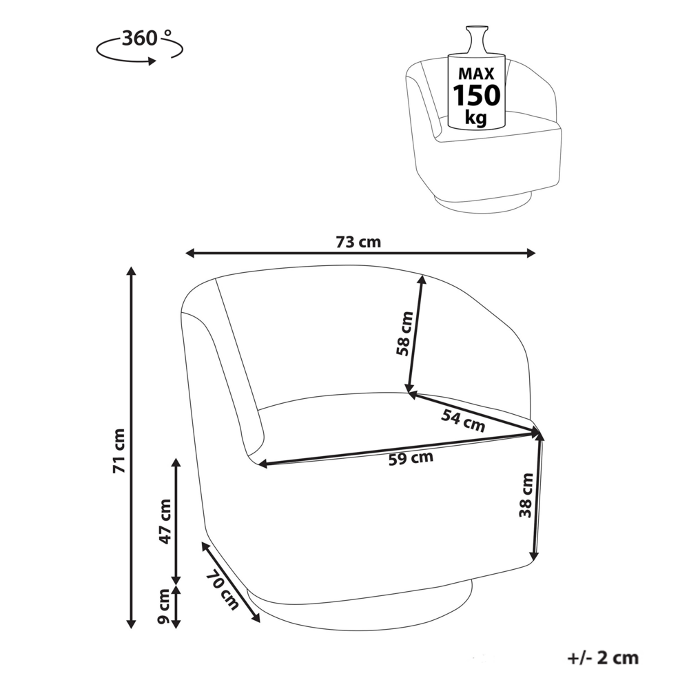Poltrona Bianco Sporco Tessuto Morbido Base Oro Girevole 360° Stile Retro Glamour Art Deco dorato