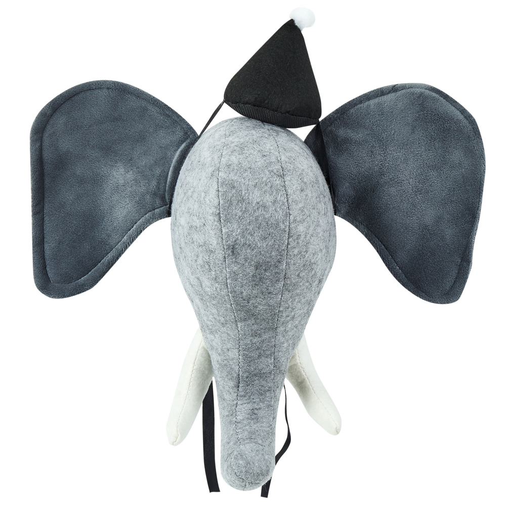 Decorazione in peluche per la cameretta dei bambini elefante in cotone grigio da appendere