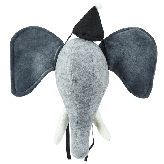 Decorazione in peluche per la cameretta dei bambini elefante in cotone grigio da appendere
