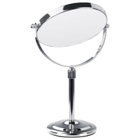 Specchio da trucco con ingrandimento color argento Ø 20 cm tavolo bagno camera da letto