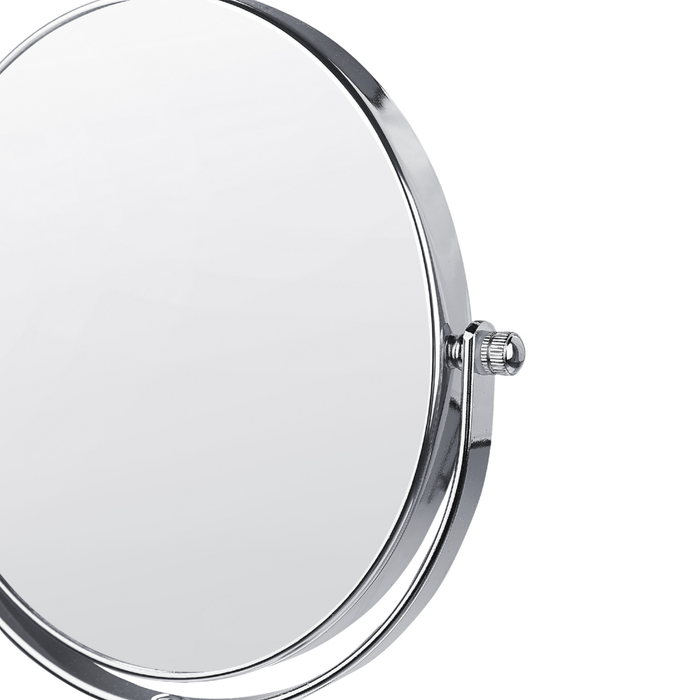 Specchio da trucco con ingrandimento color argento Ø 20 cm tavolo bagno camera da letto