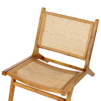 Sedia In legno chiaro e intreccio in rattan sala da pranzo soggiorno