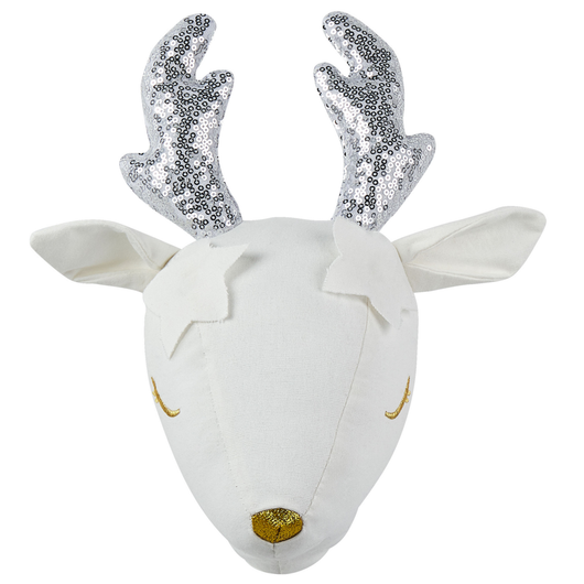 Decorazione in peluche per la camera dei bambini giocattolo di cervo appeso in cotone bianco