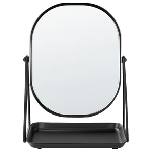 Specchio make up decorativo da tavolo nero 20 x 22 cm bagno camera da letto moderno