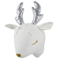 Decorazione in peluche per la camera dei bambini giocattolo di cervo appeso in cotone bianco