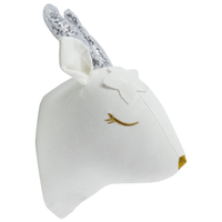 Decorazione in peluche per la camera dei bambini giocattolo di cervo appeso in cotone bianco