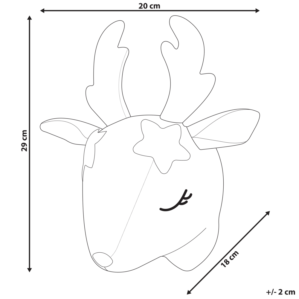 Decorazione in peluche per la camera dei bambini giocattolo di cervo appeso in cotone bianco