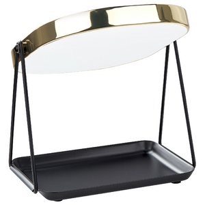 Specchio make up decorativo da tavolo oro 20 x 22 cm bagno camera da letto moderno