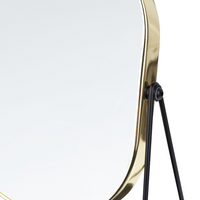Specchio make up decorativo da tavolo oro 20 x 22 cm bagno camera da letto moderno
