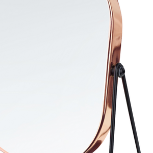 Specchio make up decorativo da tavolo oro rosa 20 x 22 cm bagno camera da letto