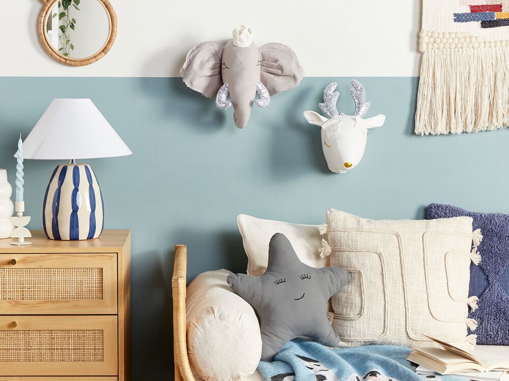 Decorazione in peluche per la cameretta dei bambini elefante di cotone grigio giocattolo da appendere