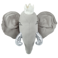 Decorazione in peluche per la cameretta dei bambini elefante di cotone grigio giocattolo da appendere