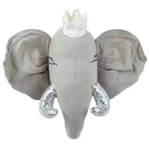 Decorazione in peluche per la cameretta dei bambini elefante di cotone grigio giocattolo da appendere