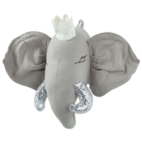 Decorazione in peluche per la cameretta dei bambini elefante di cotone grigio giocattolo da appendere