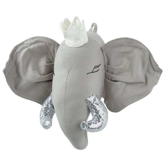 Decorazione in peluche per la cameretta dei bambini elefante di cotone grigio giocattolo da appendere