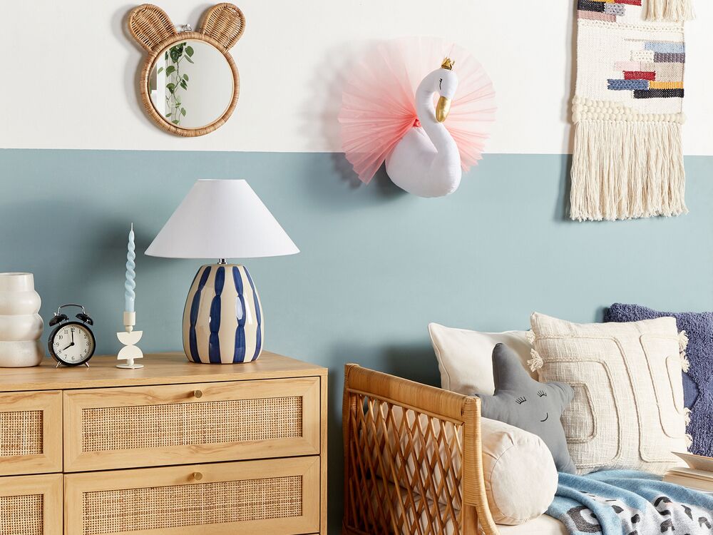 Decorazione in peluche per la camera dei bambini giocattolo da appendere cigno in cotone bianco