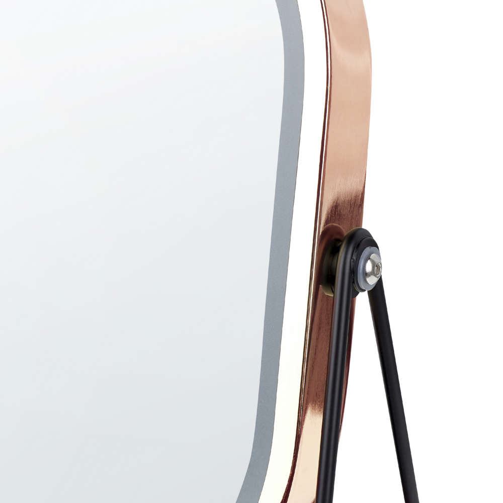 Specchio LED make up da tavolo 20 x 22 cm color oro rosa bagno camera da letto moderno