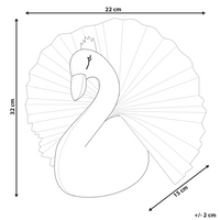 Decorazione in peluche per la camera dei bambini giocattolo da appendere cigno in cotone bianco