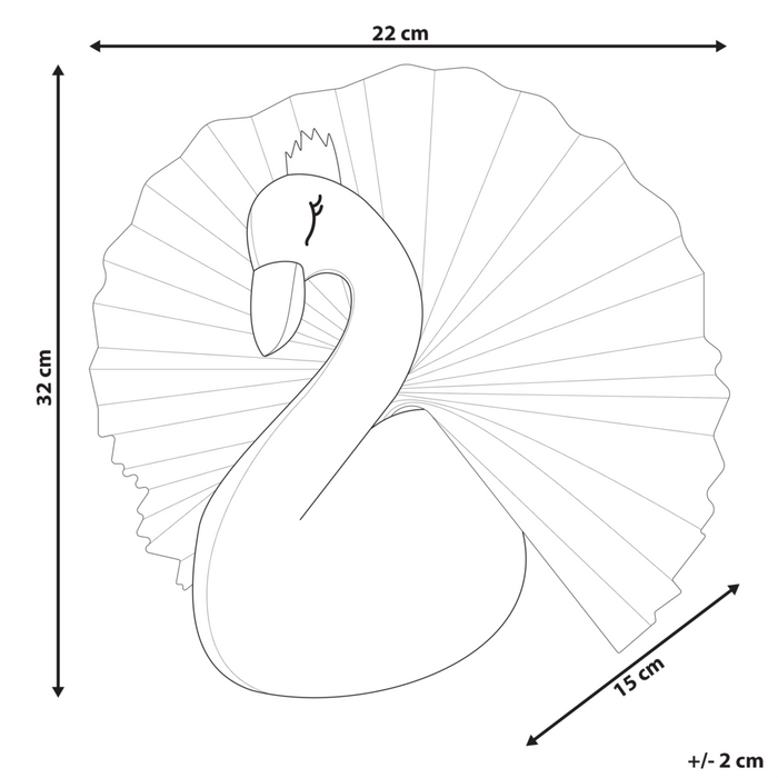 Decorazione in peluche per la camera dei bambini giocattolo da appendere cigno in cotone bianco