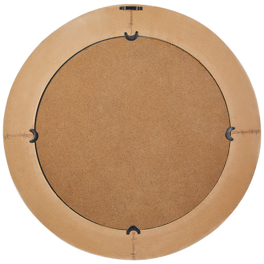 Specchio da parete MDF bianco sporco ø 60 cm Rotondo Decorativo Fatto a mano Pezzo d'arredo Stile scandinavo