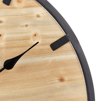 Orologio da parete in legno di abete chiaro metallo 60 cm rotondo design moderno rustico pratico originale