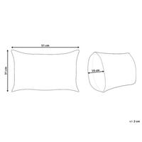 Set di 2 cuscini in iuta motivo geometrico 30 x 50 cm multicolore soggiorno camera da letto