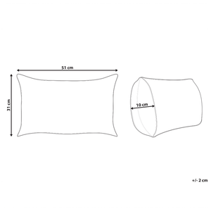 Set di 2 cuscini in iuta motivo geometrico 30 x 50 cm multicolore soggiorno camera da letto