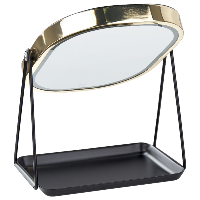 Specchio LED make up da tavolo 20 x 22 cm color oro bagno camera da letto moderno