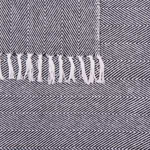 Coperta in cotone Nero 130 x 160 cm Copriletto boho stile costiero