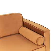 Chaise longue Velluto Rosso Scuro Imbottito versione destra Orientamento Gambe In Metallo Rafforzamento Cuscino Design Moderno