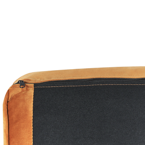 Chaise longue Velluto Rosso Scuro Imbottito versione destra Orientamento Gambe In Metallo Rafforzamento Cuscino Design Moderno